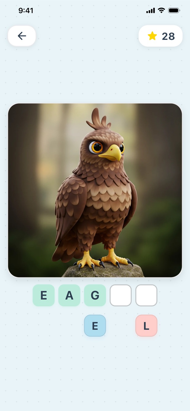 Collect by Letters spelling game